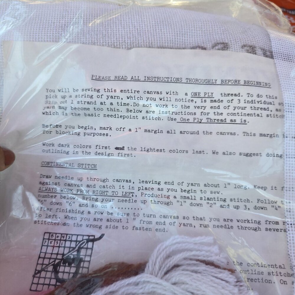 Norman Rockwell Vintage Needlepoint Kit Saturday Evening Post W/ Instructions - Picture 3 of 6